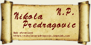 Nikola Predragović vizit kartica